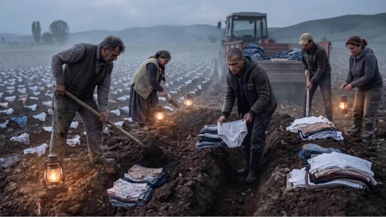 2 bin iç çamaşırı apar topar toprağa gömüldü! Sebebi ağızları açık bıraktı