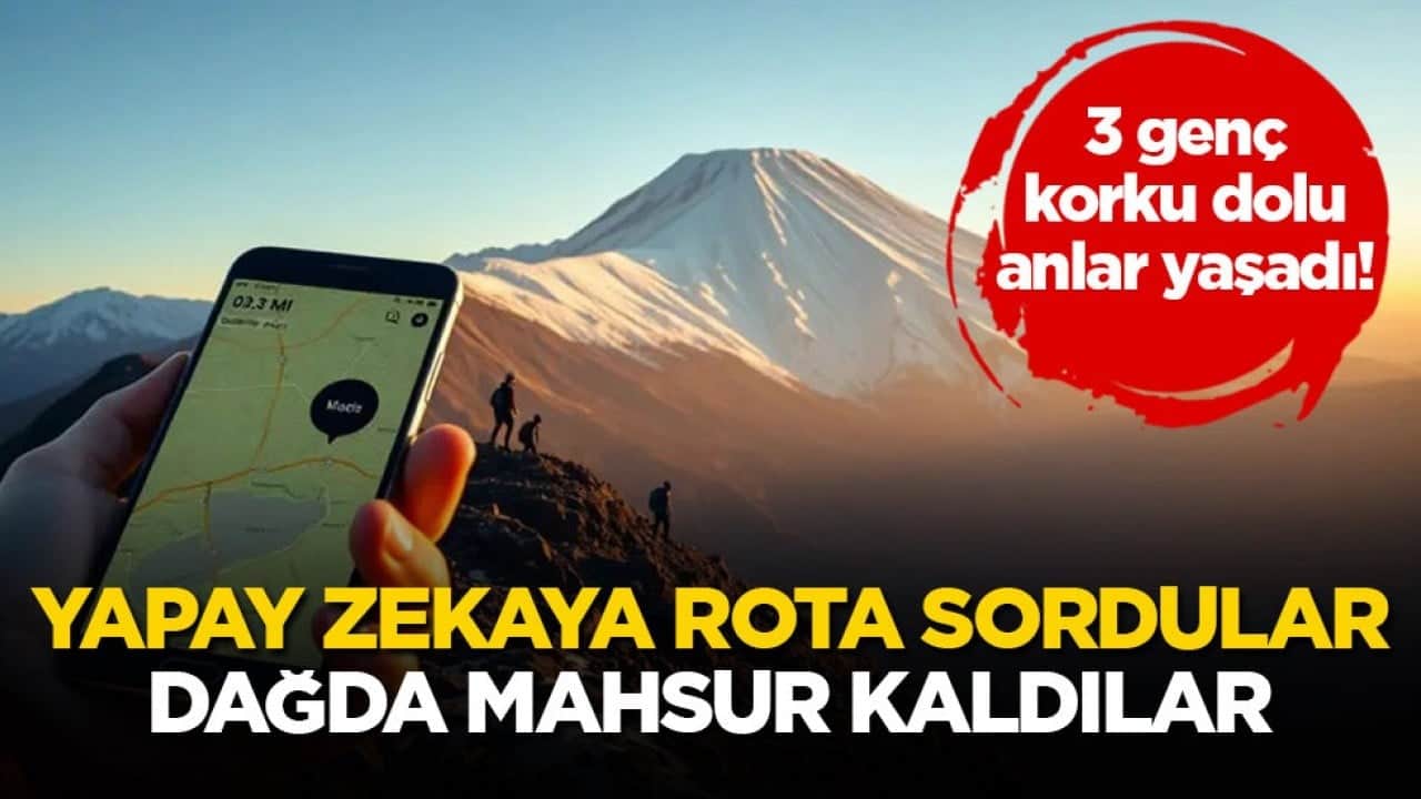 3 genç korku dolu anlar yaşadı! Yapay zekaya rota sordular, dağda mahsur kaldılar