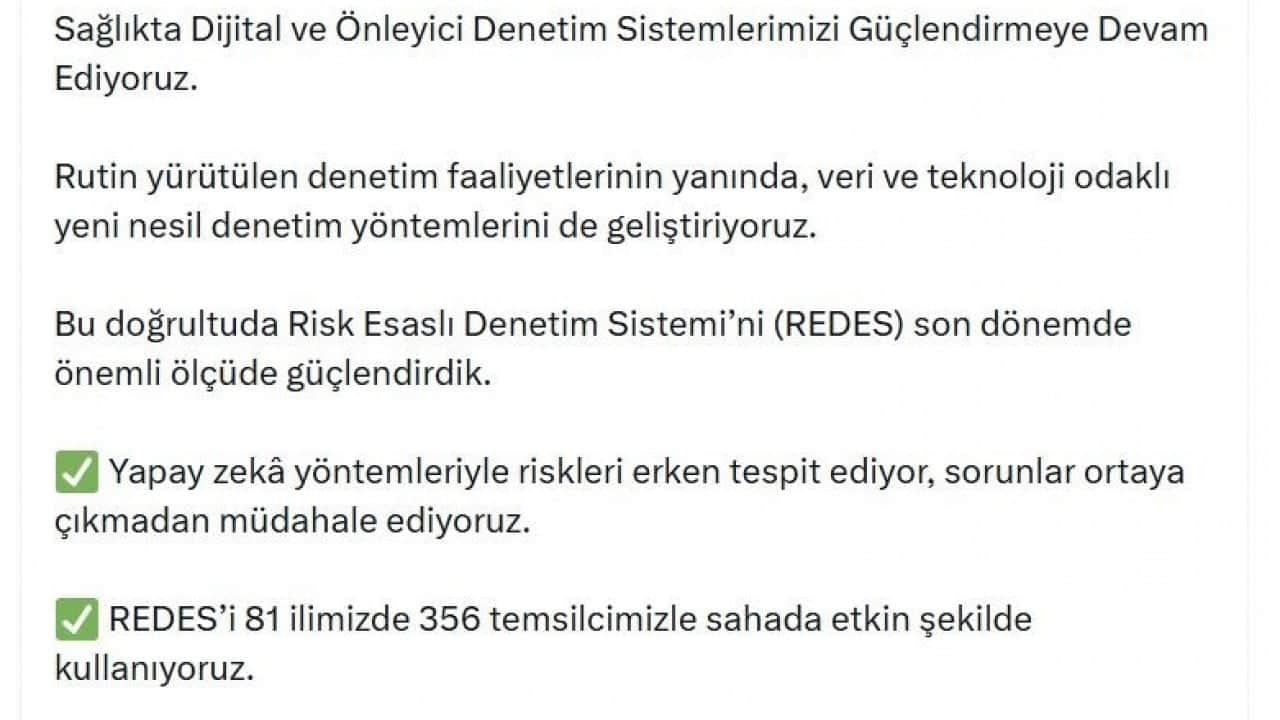 Foto - 81 ilimizde 9 bin 988 denetim yapıldı Sağlık sistemimizi daha ileri taşıyacağız