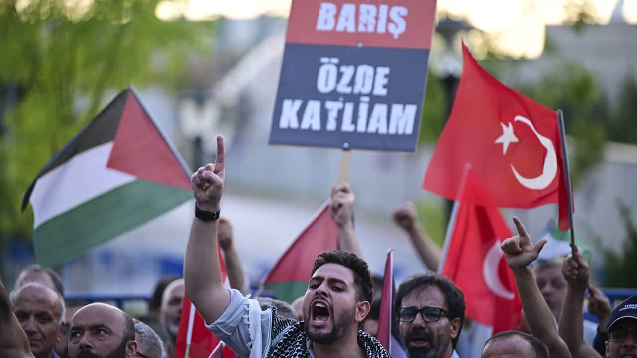 Foto - ABD Büyükelçiliği önünde Gazze protestosu: Sözde barış, özde katliam!