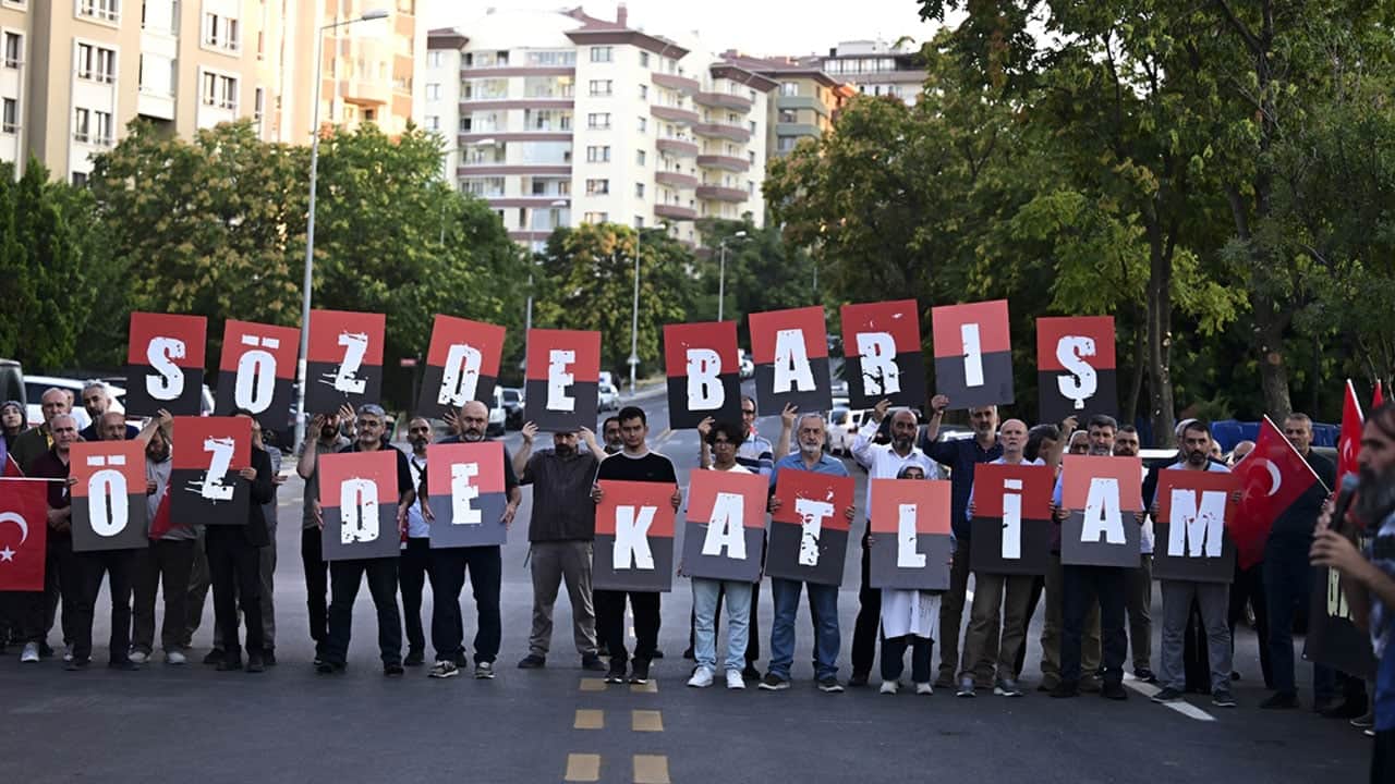 Foto - ABD Büyükelçiliği önünde Gazze protestosu: Sözde barış, özde katliam!