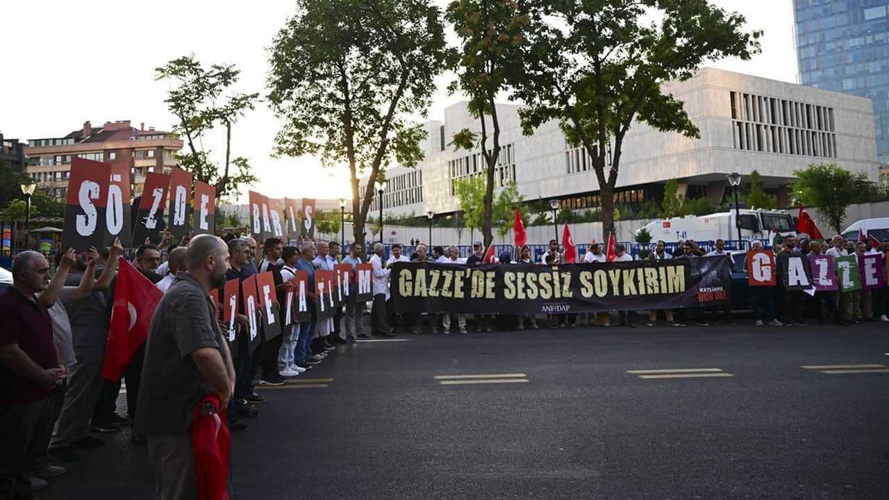 Foto - ABD Büyükelçiliği önünde Gazze protestosu: Sözde barış, özde katliam!