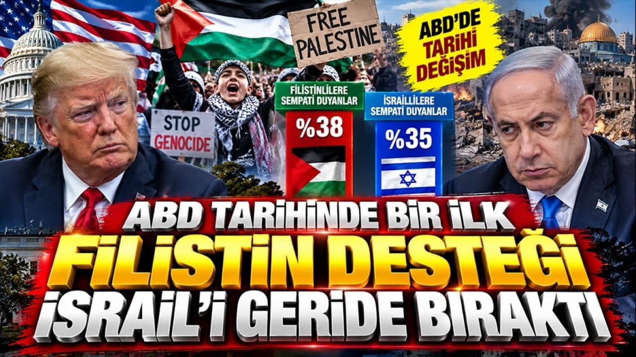 ABD’de dengeler tersine döndü! Filistin’e destek İsrail’i ilk kez geçti