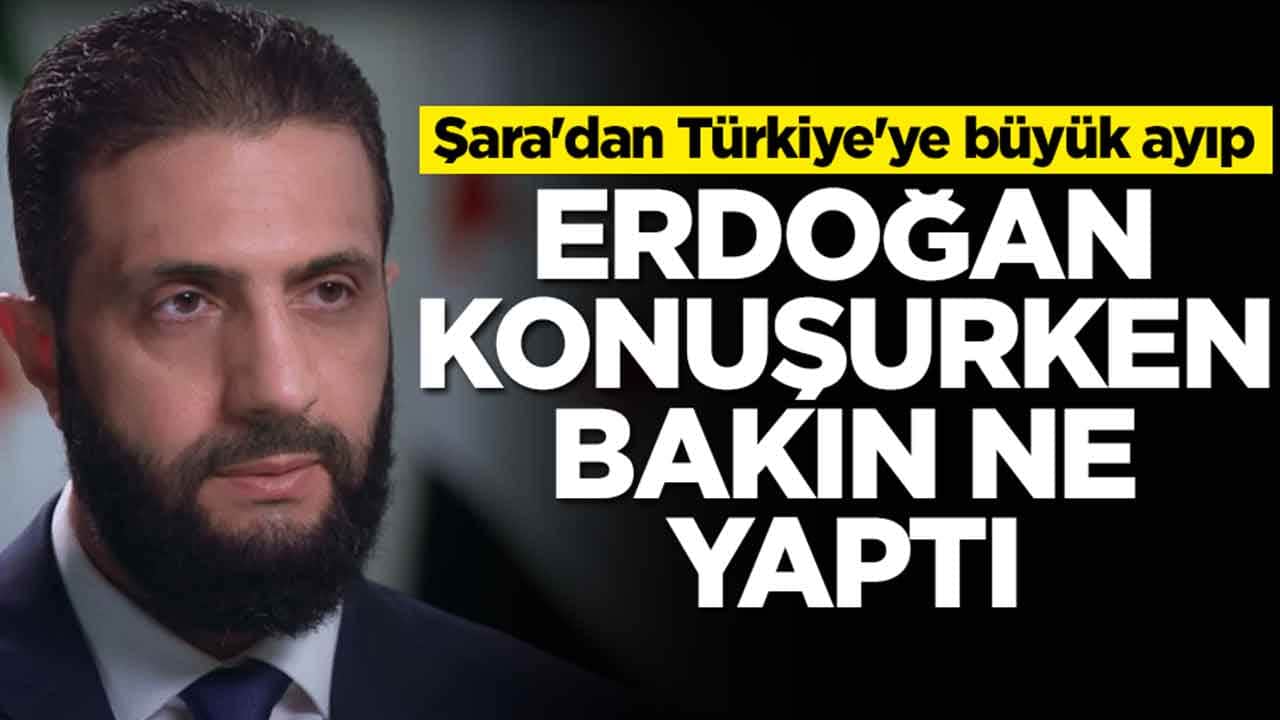 Ahmed El Şara'dan Türkiye'ye büyük ayıp: Erdoğan konuşurken bakın ne yaptı