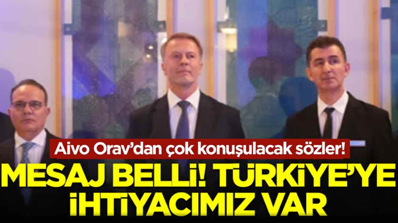 Aivo Orav: Mesaj belli, Türkiye'ye ihtiyacımız var