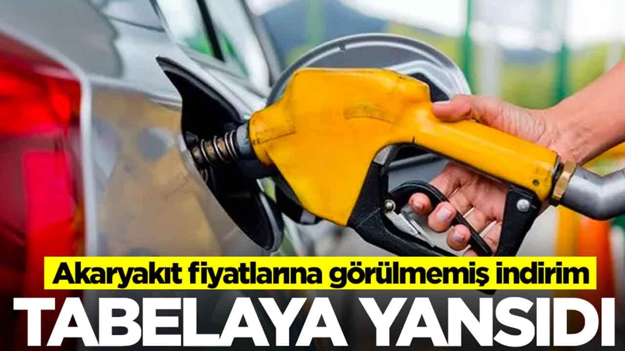 Akaryakıt fiyatlarına görülmemiş indirim: Tabelaya yansıdı