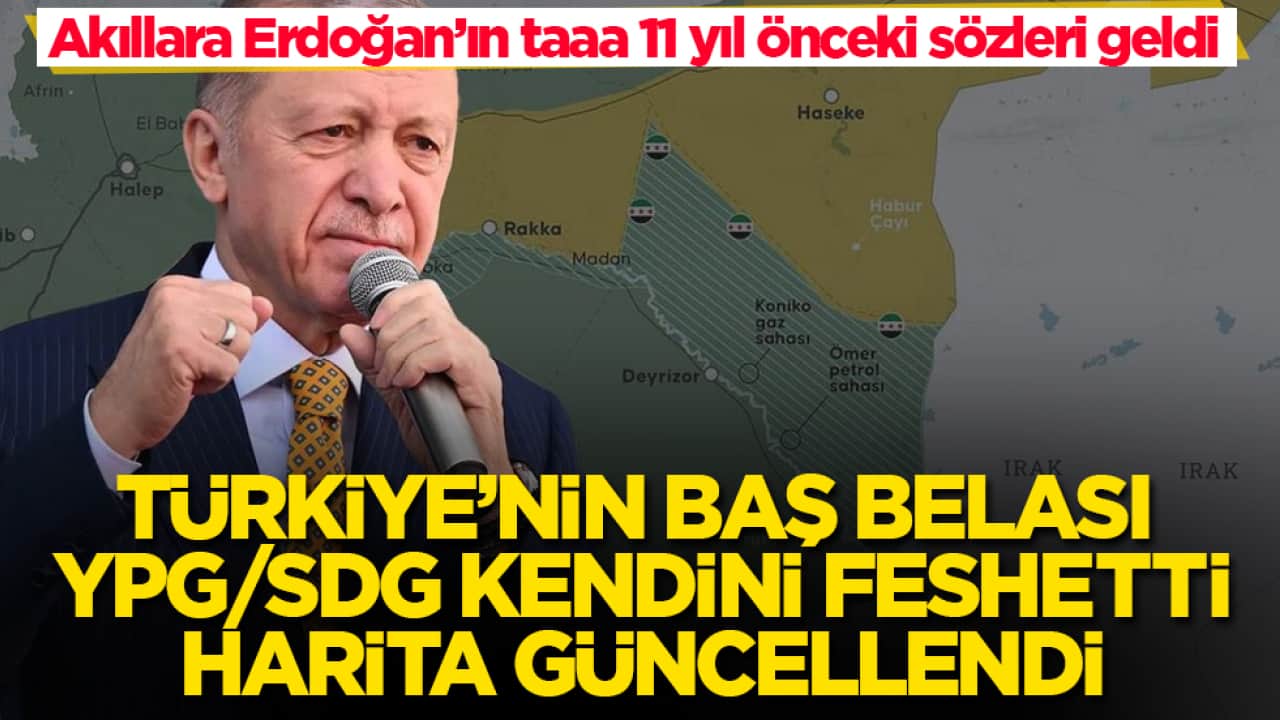 Akıllara Erdoğan’ın taaa 11 yıl önceki sözleri geldi! Türkiye’nin baş belası YPG/SDG kendini feshetti, harita güncellendi