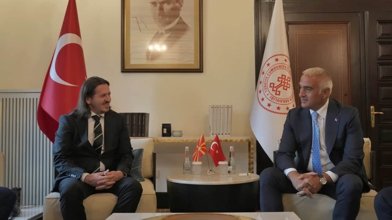 Foto - Ankara'da Türkiye- Kuzey Makedonya buluşması: Bakan Ersoy, mevkidaşı Süleymani'yi Cumhuriyet Müzesi'nde ağırladı
