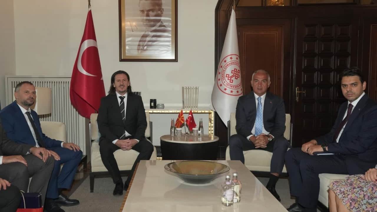 Foto - Ankara'da Türkiye- Kuzey Makedonya buluşması: Bakan Ersoy, mevkidaşı Süleymani'yi Cumhuriyet Müzesi'nde ağırladı