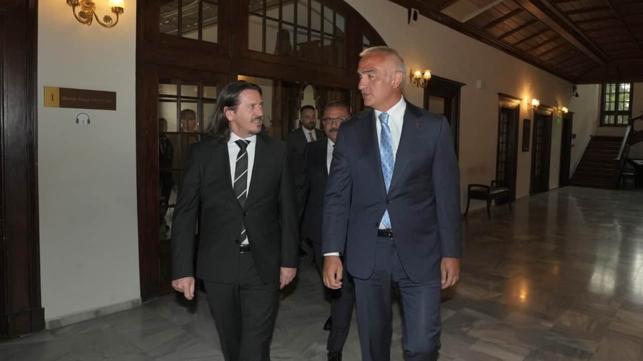 Foto - Ankara'da Türkiye- Kuzey Makedonya buluşması: Bakan Ersoy, mevkidaşı Süleymani'yi Cumhuriyet Müzesi'nde ağırladı