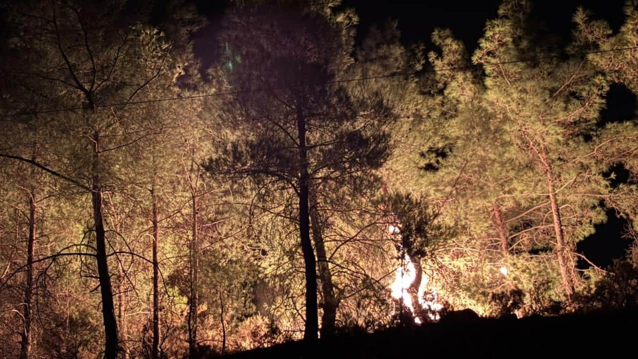 Foto - Antalya'da orman yangını! Sabaha kadar havadan ve karadan müdahale edildi 