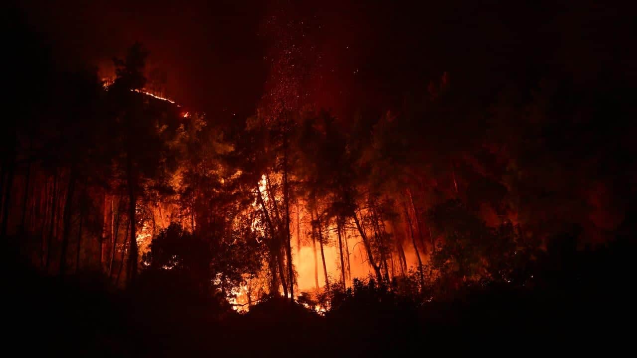 Foto - Antalya'da orman yangını! Sabaha kadar havadan ve karadan müdahale edildi 