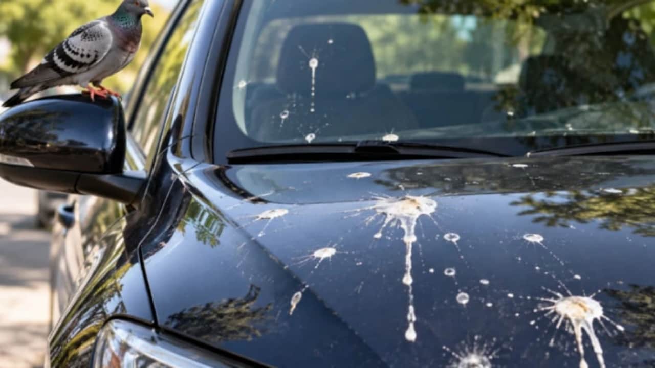 Aracın üzerindeki kuş pisliğini geçirmenin basit yolu? Lekeden eser kalmıyor!