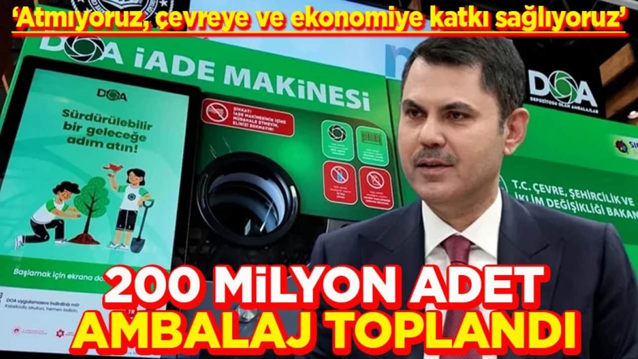 ‘Atmıyoruz, çevreye ve ekonomiye katkı sağlıyoruz’ 200 milyon adet ambalaj toplandı