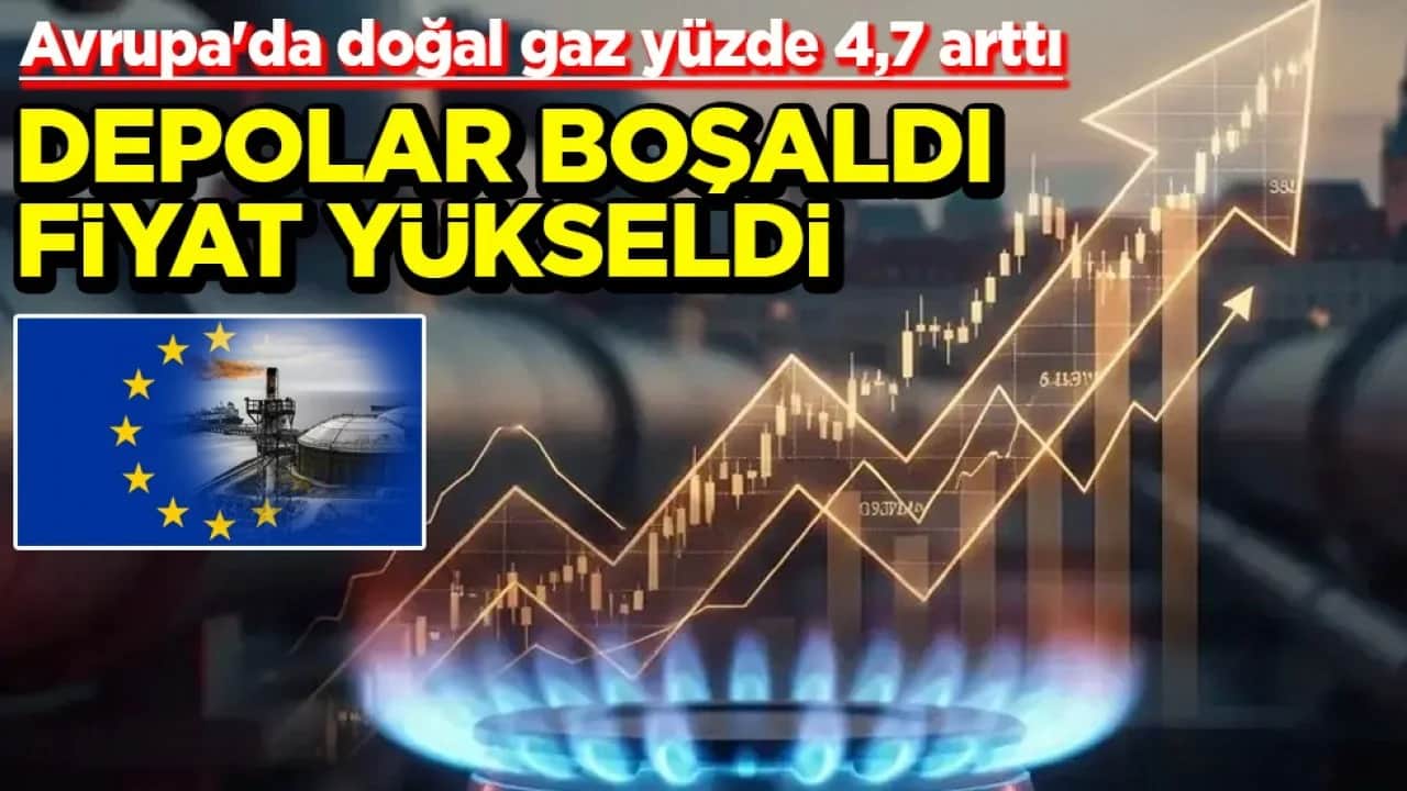 Avrupa'da doğal gaz yüzde 4,7 arttı Depolar boşaldı fiyatı yükseldi