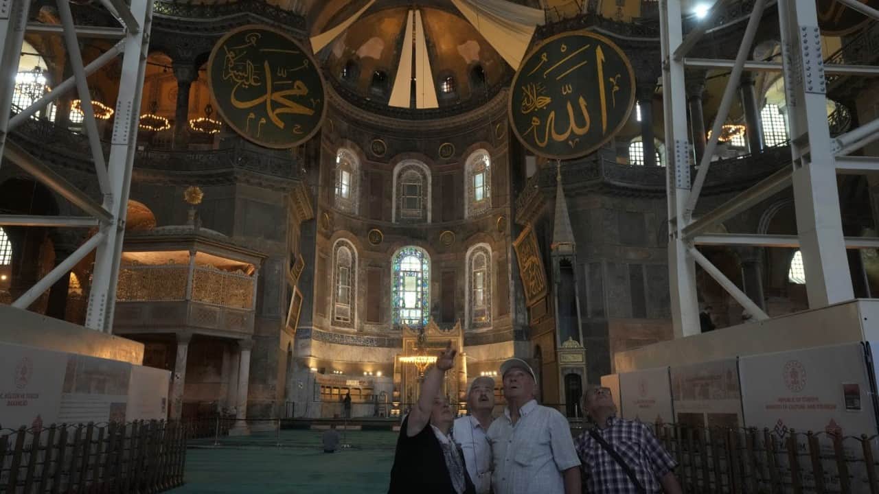 Foto - Ayasofya'da Cumhuriyet tarihinin en kapsamlı restorasyonu hız kesmiyor: Dev restorasyonda 3 etap tamam