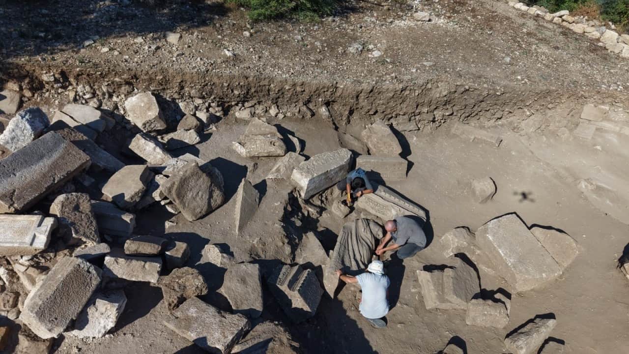 Foto - Bakan Ersoy duyurdu: Aspendos'un sağlık kültürüne ışık tutan bir keşif