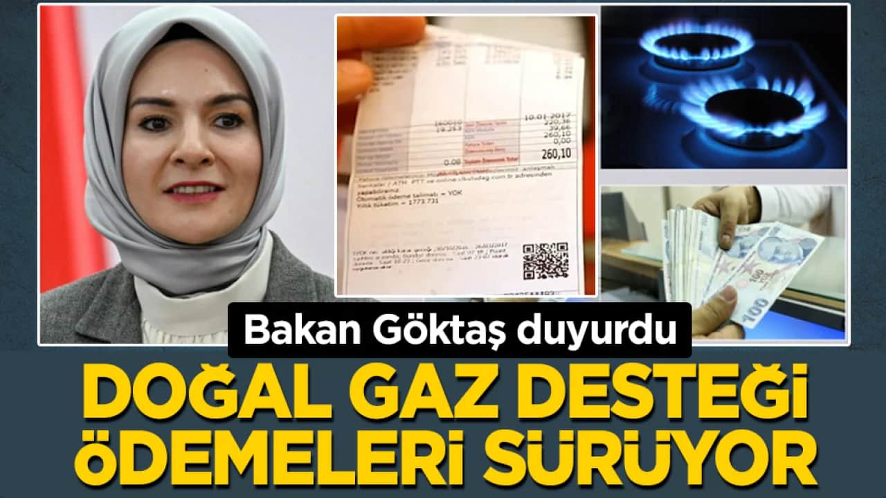 Bakan Göktaş duyurdu: Doğal gaz desteği ödemeleri sürüyor