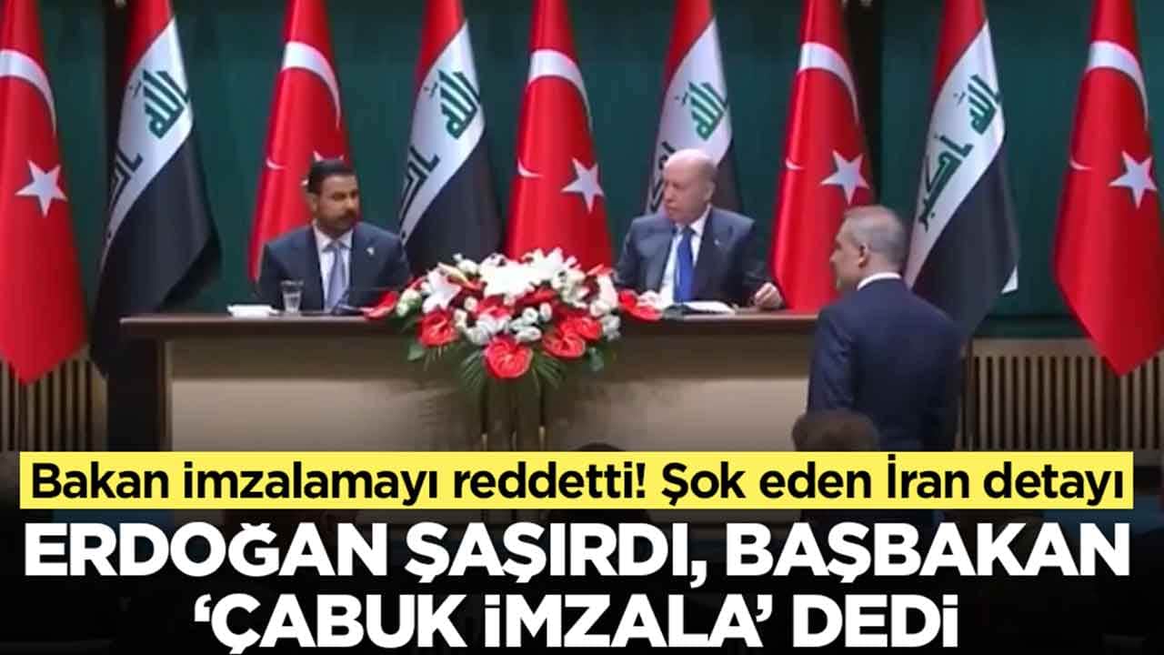 Bakan imzalamayı reddetti! Erdoğan şaşırdı, Başbakan 'çabuk imzala' dedi, şok eden İran detayı