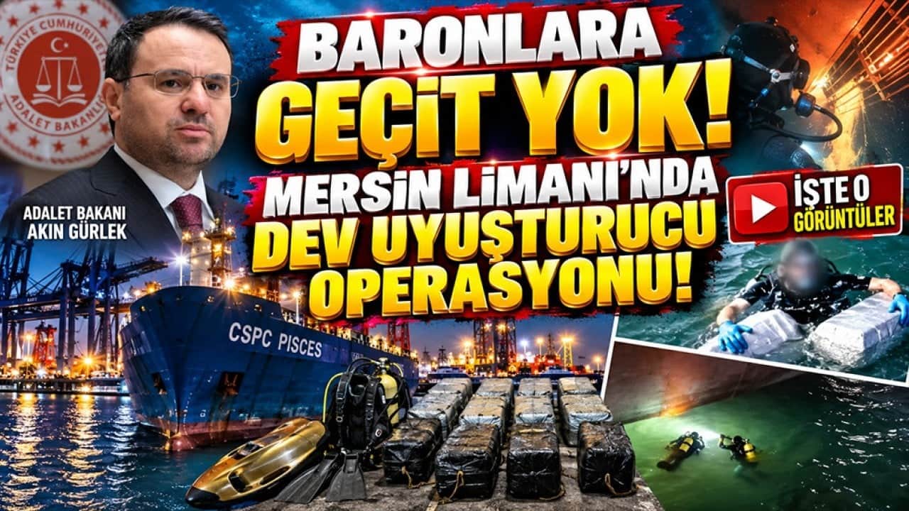 Baronlara geçit yok! Mersin Limanı’nda dev uyuşturucu operasyonu! İşte o görüntüler