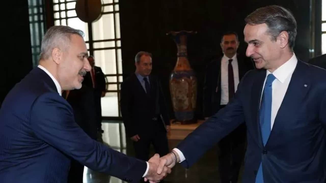 Foto - Başkan Erdoğan, Miçotakis'i kabul etti! İlk kareler geldi