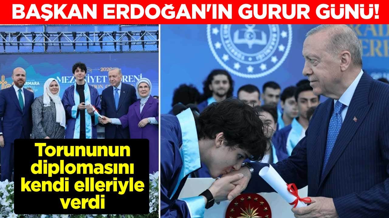 Başkan Erdoğan'ın gurur günü! Torununun diplomasını kendi elleriyle verdi