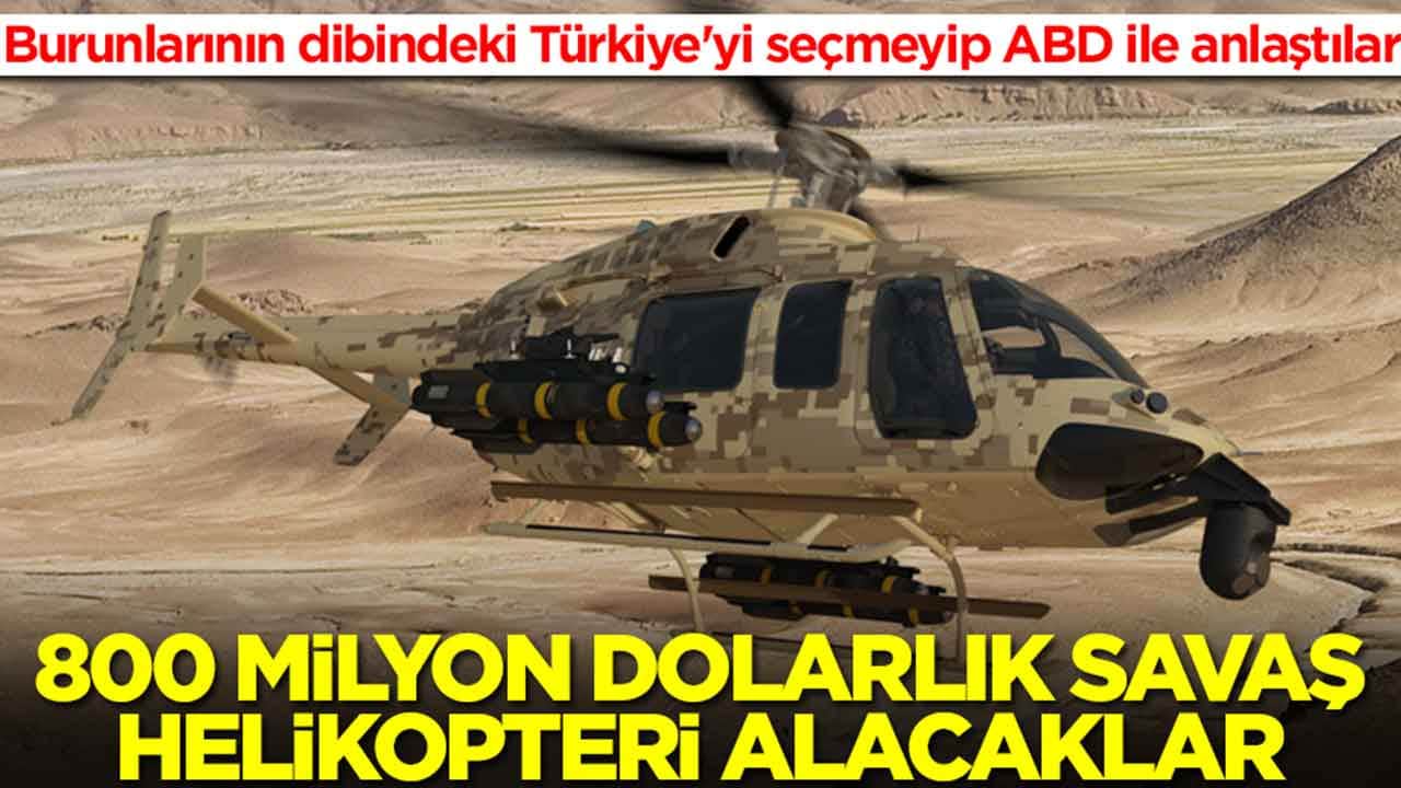 Burunlarının dibindeki Türkiye'yi seçmeyip ABD ile anlaştılar: 800 milyon dolarlık savaş helikopteri alacaklar