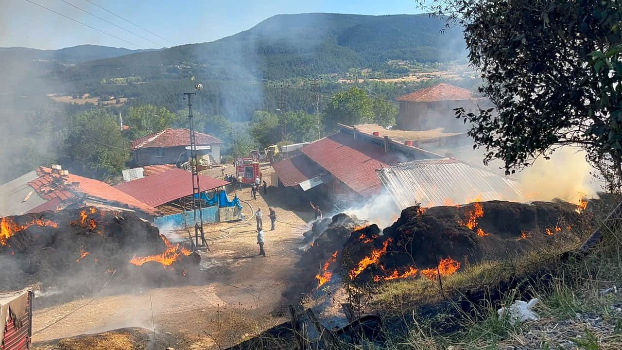 Foto - Bütün köy yanıyordu! Samanlıkta başladı ahırlara sıçradı: 14 büyükbaş telef oldu