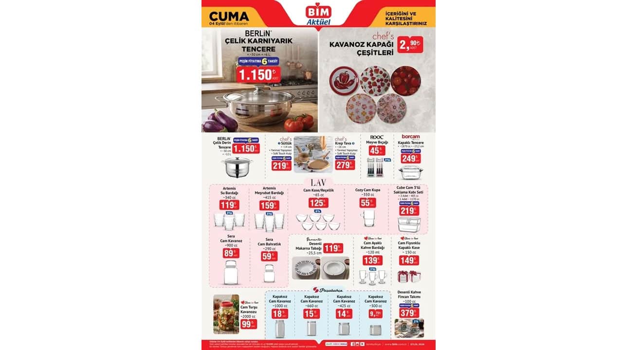 Foto - Çelik tencere, krep tava, nevresim seti..! BİM'de 4-9 Eylül 2026 kataloğunda neler var neler