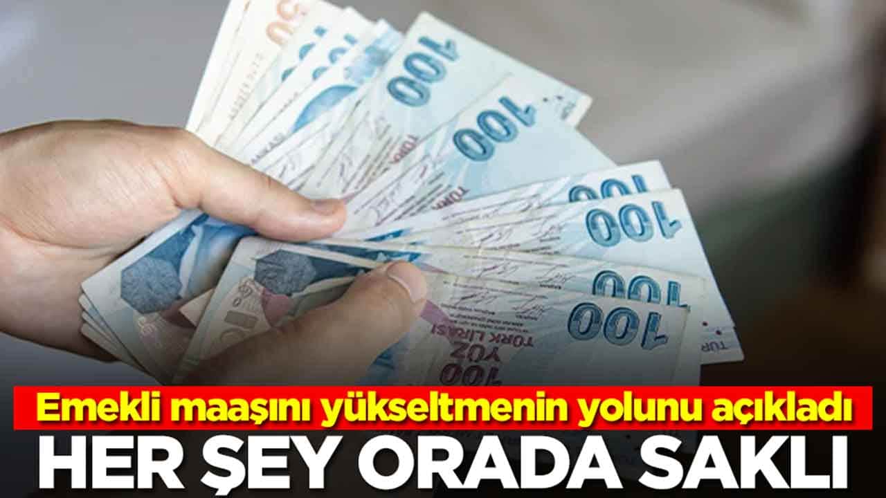 Emekli maaşını yükseltmenin yolunu açıkladı: Her şey orada saklı