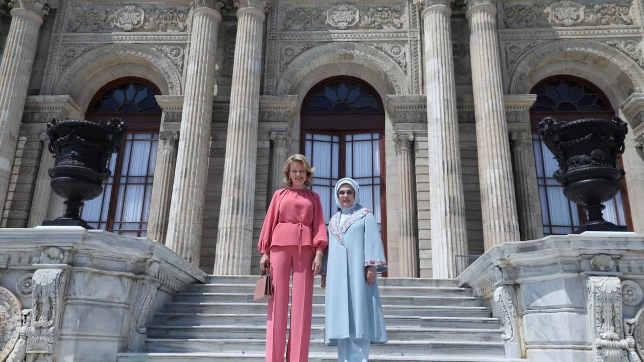 Foto - Emine Erdoğan, Belçika Kraliçesi Mathilde'yle bir araya geldi