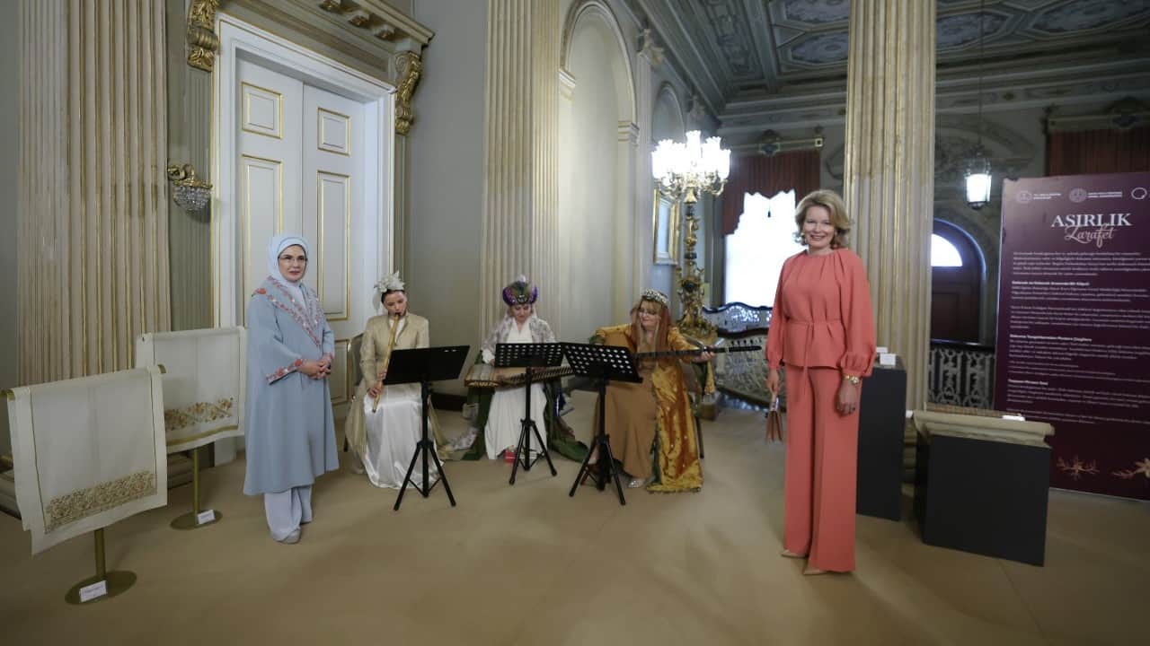 Foto - Emine Erdoğan, Belçika Kraliçesi Mathilde'yle bir araya geldi