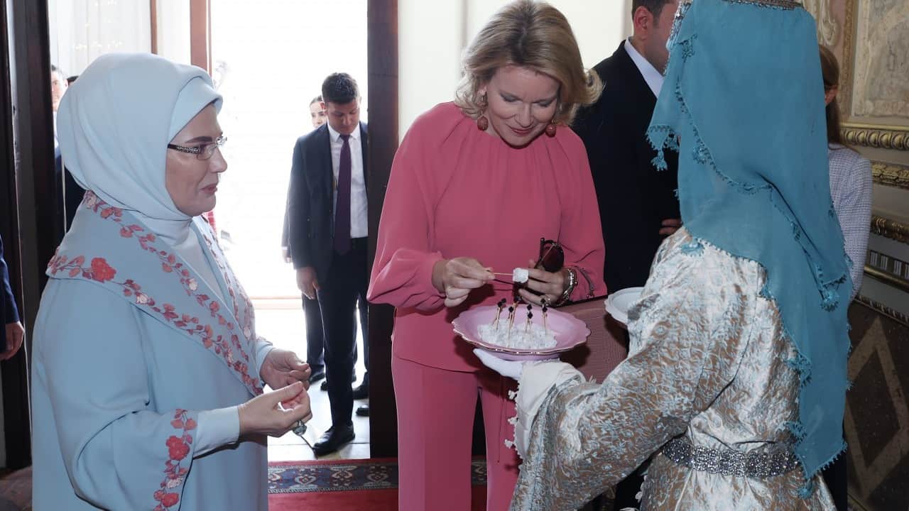 Foto - Emine Erdoğan, Belçika Kraliçesi Mathilde'yle bir araya geldi