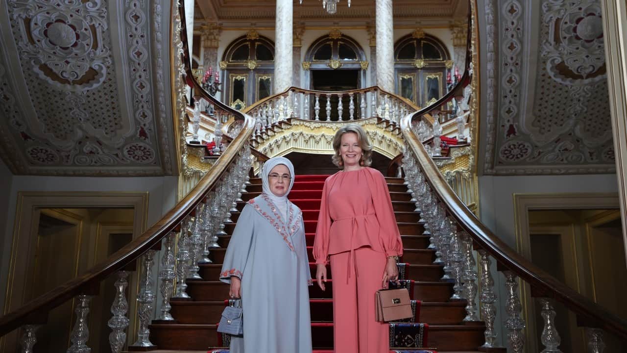Foto - Emine Erdoğan, Belçika Kraliçesi Mathilde'yle bir araya geldi
