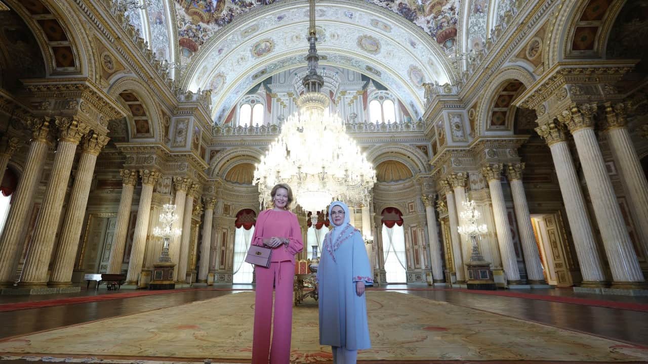Foto - Emine Erdoğan, Belçika Kraliçesi Mathilde'yle bir araya geldi