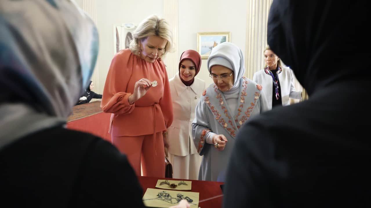 Foto - Emine Erdoğan, Belçika Kraliçesi Mathilde'yle bir araya geldi