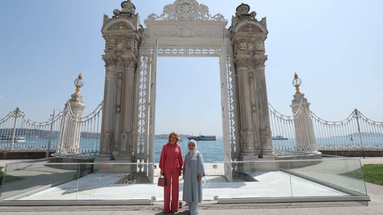 Foto - Emine Erdoğan, Belçika Kraliçesi Mathilde'yle bir araya geldi