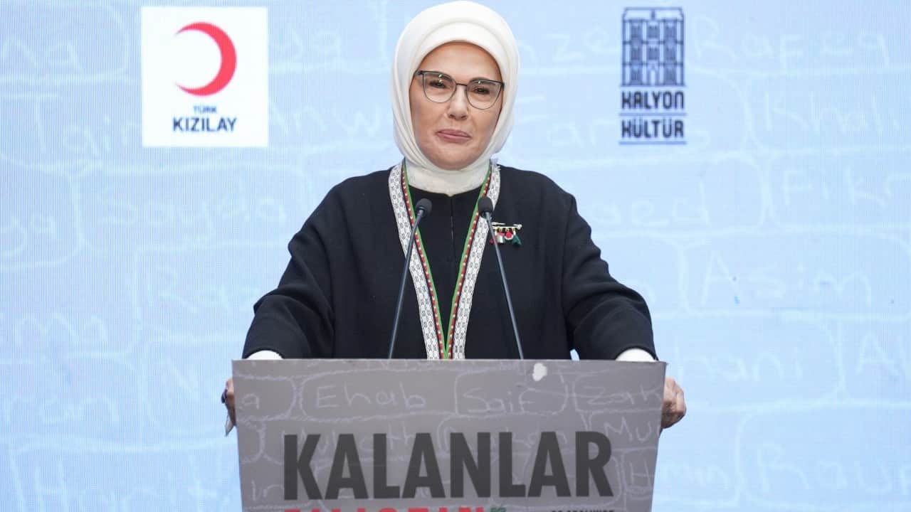 Emine Erdoğan, 'Kalanlar' Filistin Sergisi'nin açılışında konuştu: Gazze'ye inanıyorlar, biz de inanıyoruz