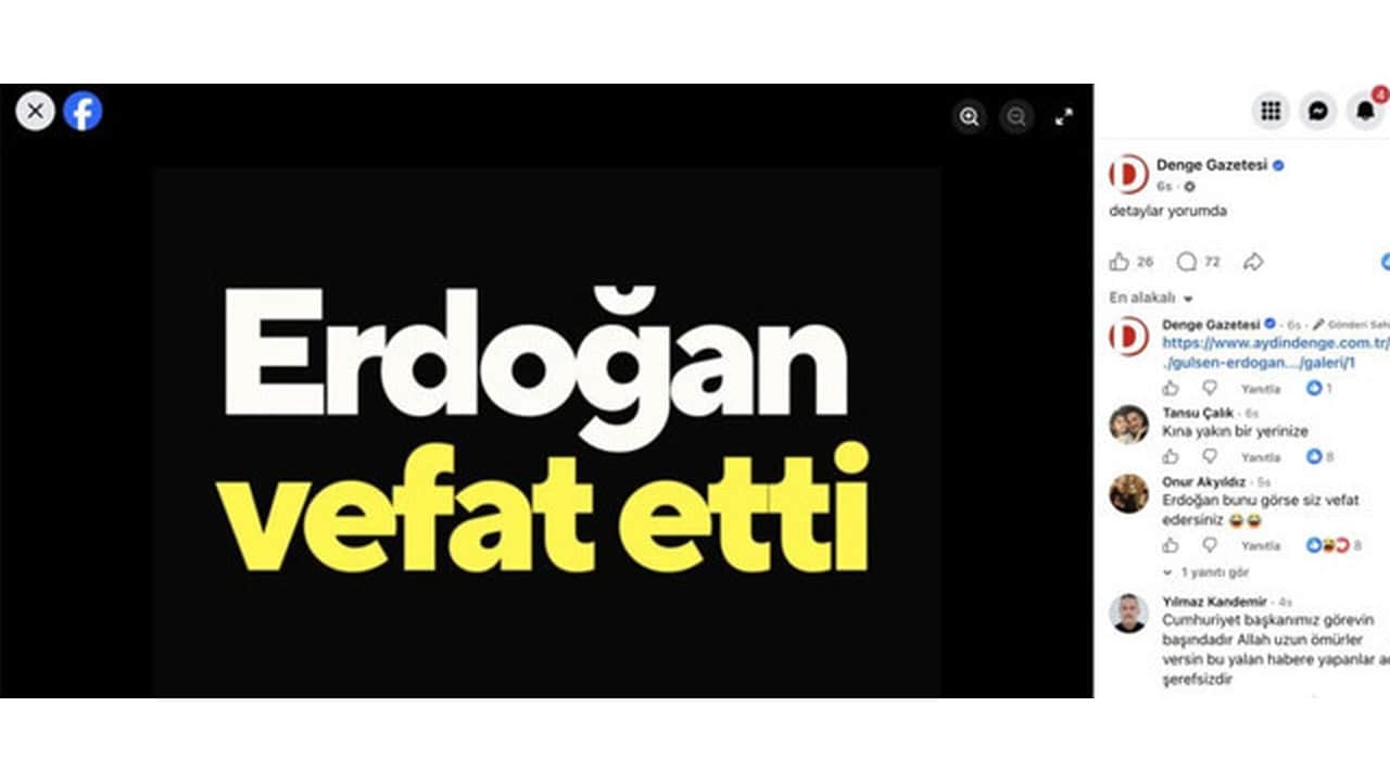 Foto - "Erdoğan vefat etti" paylaşımı sonrası hemen harekete geçildi! İşin aslı bakın ne çıktı