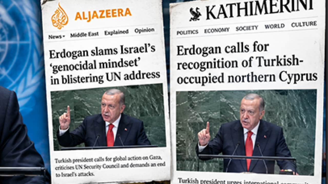 Foto - Erdoğan BM'de konuştu, dünya basını ayağa kalktı! İsrail Gazze'yi, Yunanistan KKTC'yi manşete taşıdı