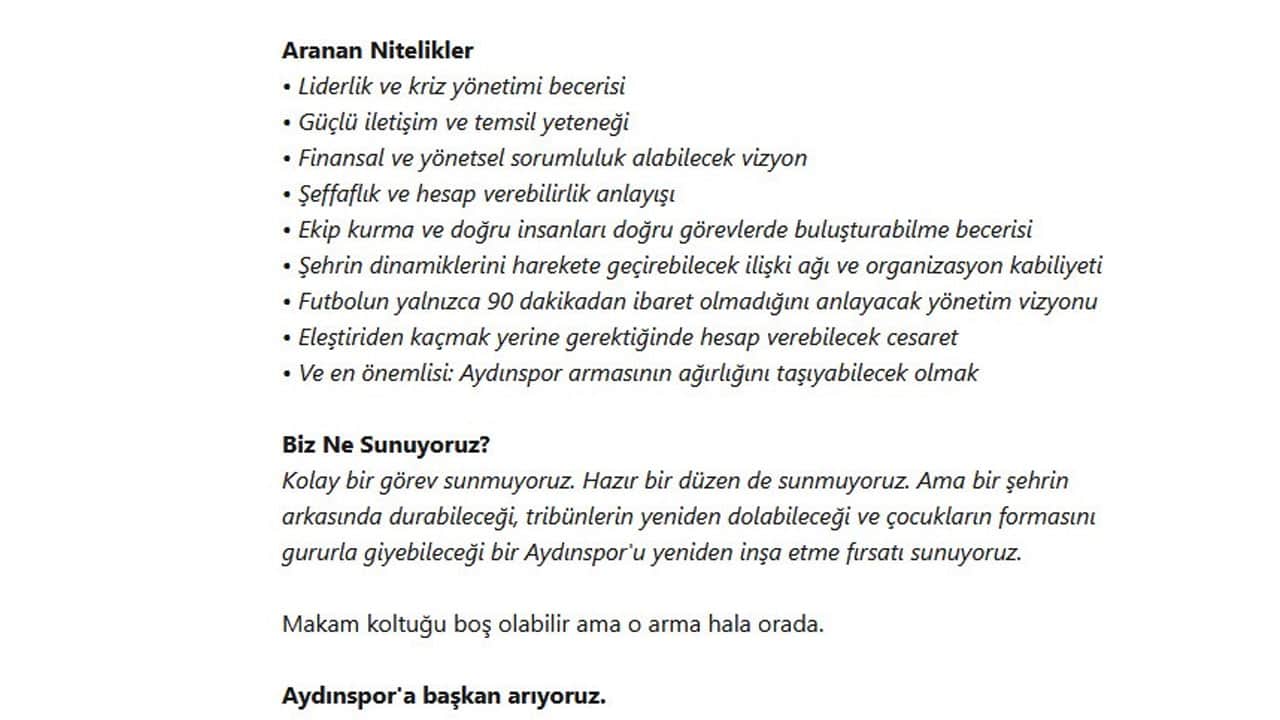 Foto - Eski Süper Lig kulübü ne hallere düştü! Köklü kulüp iş ilanıyla başkan arıyor