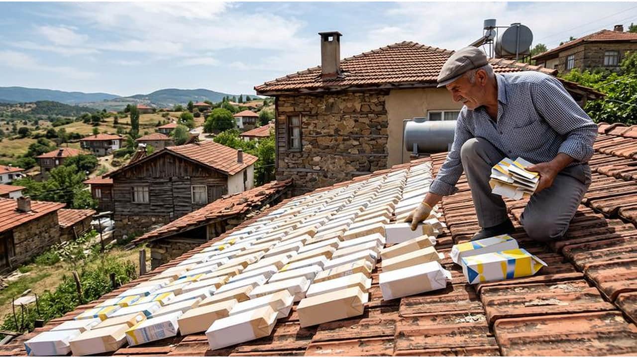 Foto - Evlerin çatısına süt kutusu koymaya başladılar! Sebebini duyanlar şaşıp kalıyor