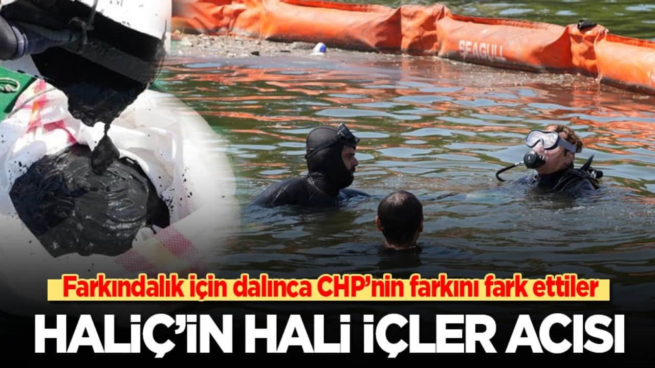 Farkındalık için dalınca CHP’nin farkını fark ettiler: Haliç’in hali içler acısı!