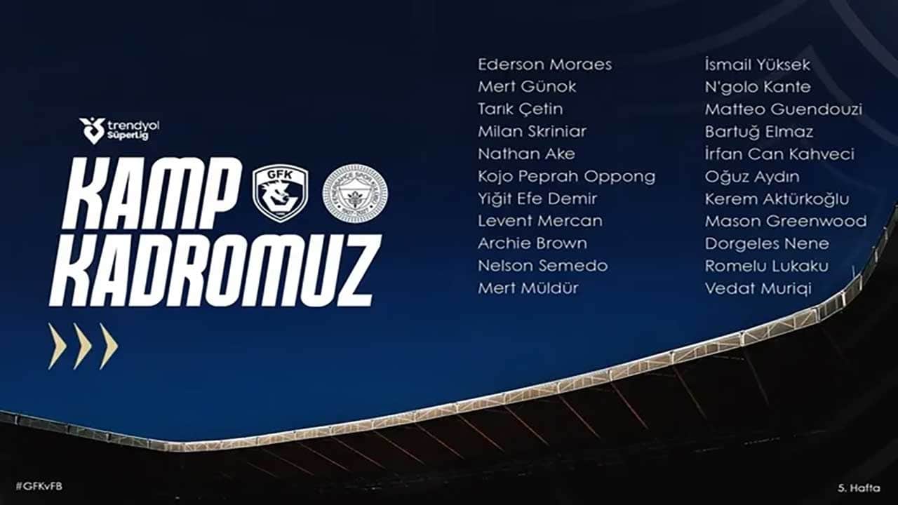 Foto - Fenerbahçe’de kritik Gaziantep FK deplasmanı öncesi iki şok birden! Yıldız isim kadrodan çıkarıldı!