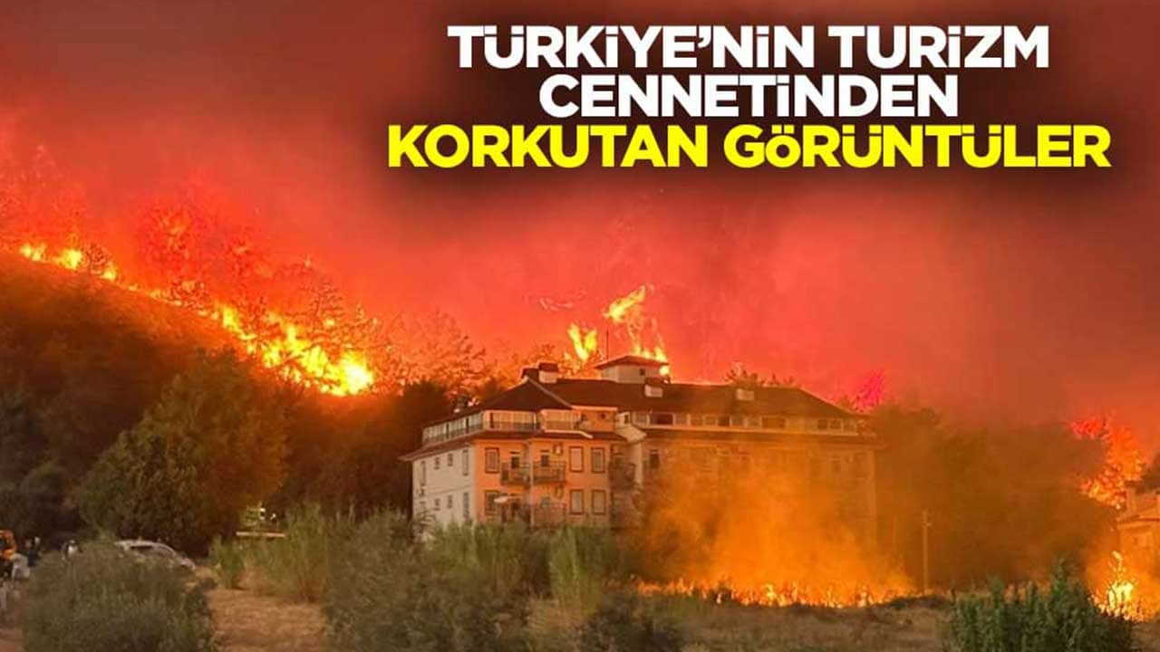 Fethiye'de orman yangını! Korkutan görüntüler