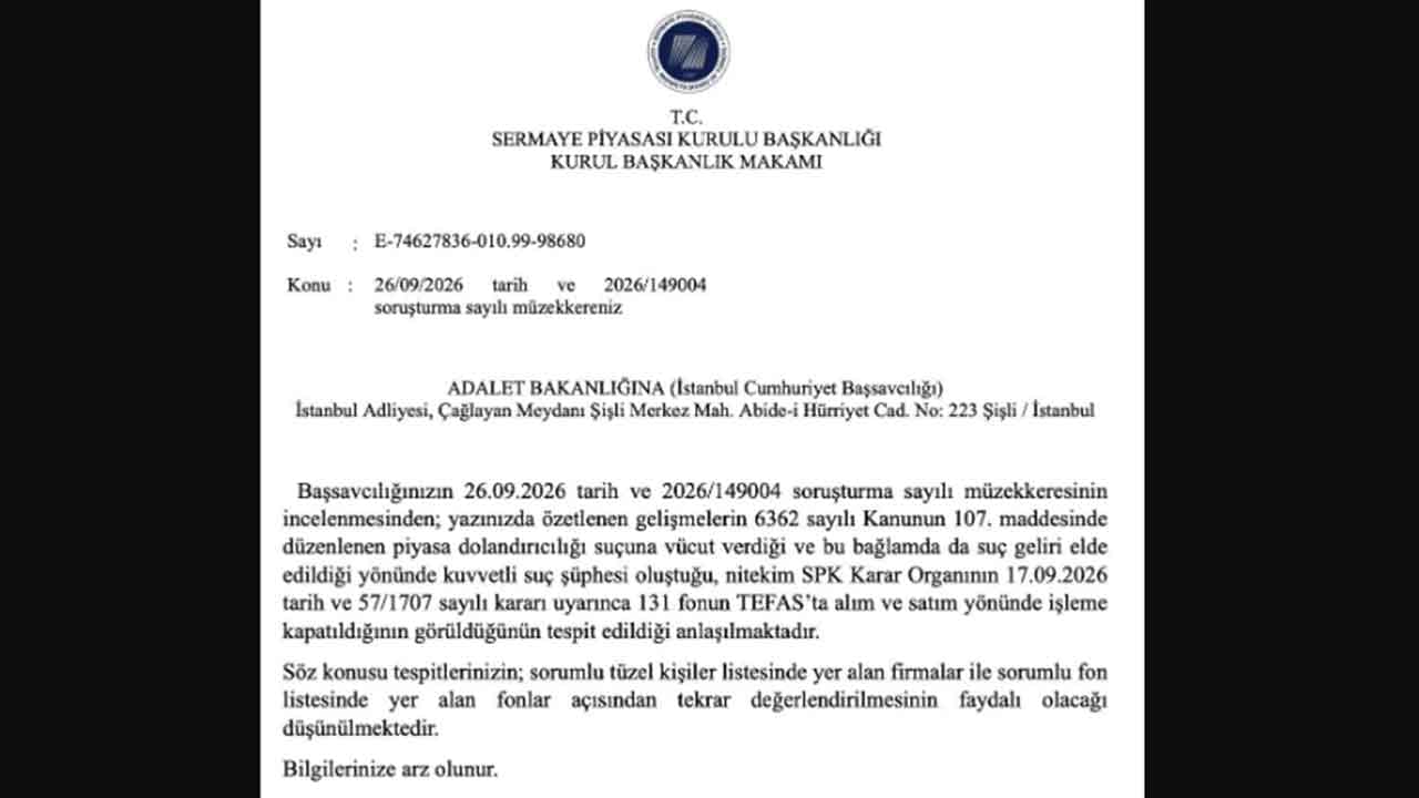 Foto - Fon soruşturmasında sıcak gelişme: SPK, Başsavcılık’tan flaş bir talepte bulundu