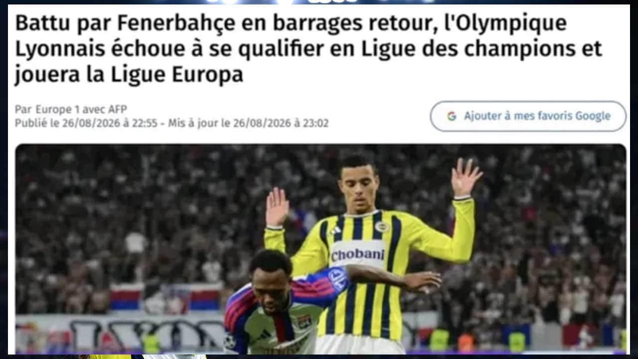 Foto - Fransız medyasında Fenerbahçe üzüntüsü! 'Acı bir hayal kırıklığı'