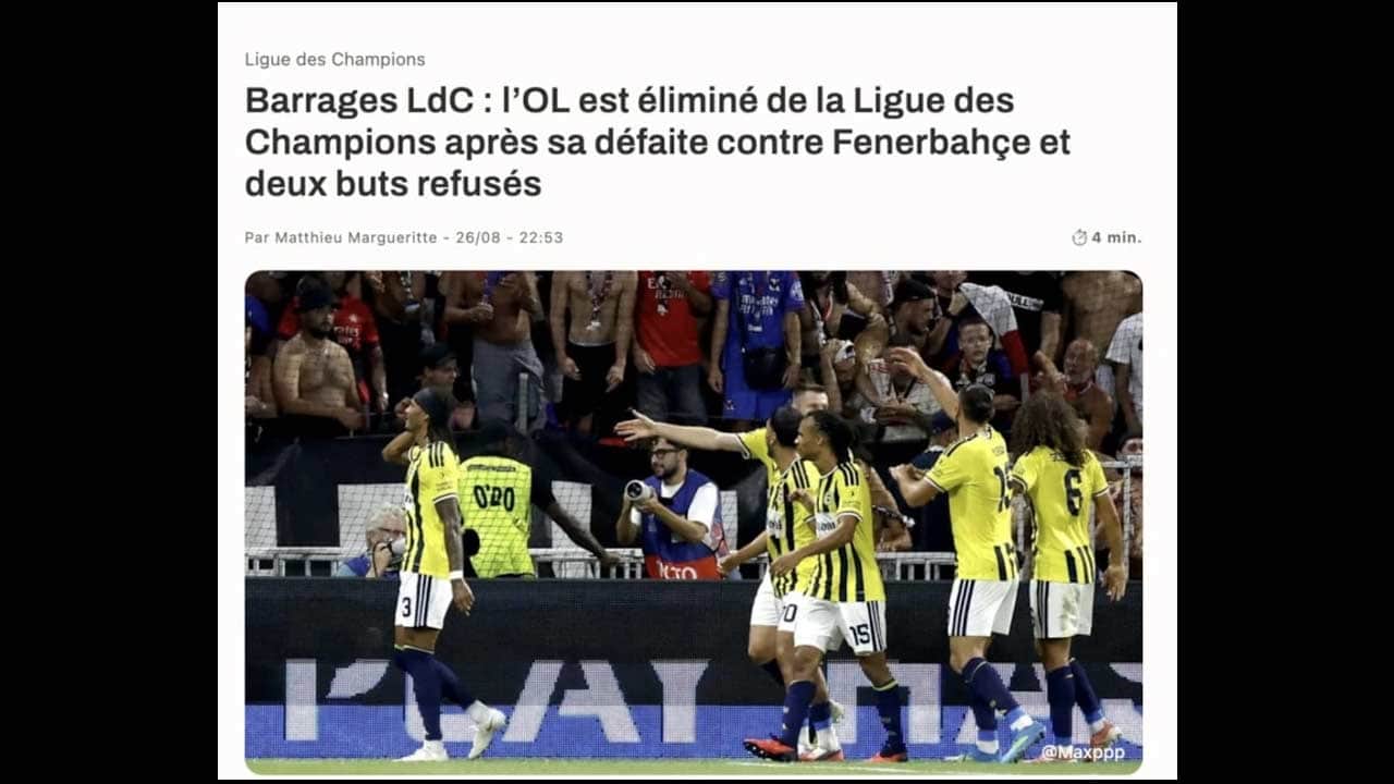 Foto - Fransız medyasında Fenerbahçe üzüntüsü! 'Acı bir hayal kırıklığı'