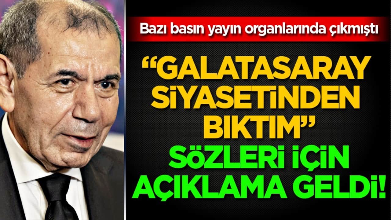 'Galatasaray siyasetinden bıktım' dediği öne sürülmüştü: Başkan Dursun Özbek iddialarını yalanladı