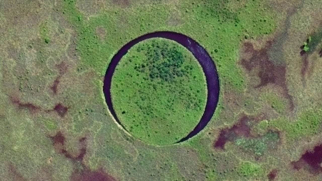 Foto - Google Earth’te fark edildi! Suyun üstünde dönen gizemli ada